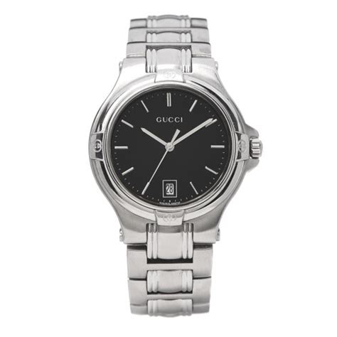 GUCCI Stainless Steel 35mm 9040M Quartz Watch Black